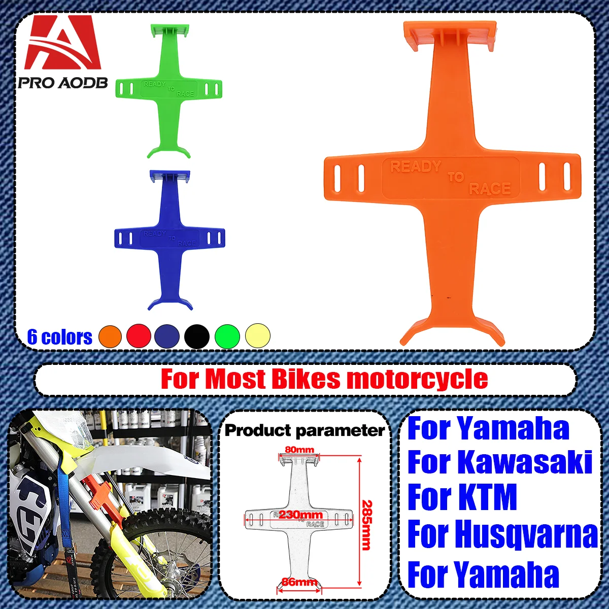 

Motorcycle Universal Fork Support Brace For Yamaha YZ YZF WR WRF KX KXF RM RMZ For KTM SX XC EXC EXCF Honda CR CRF Dirt Bike