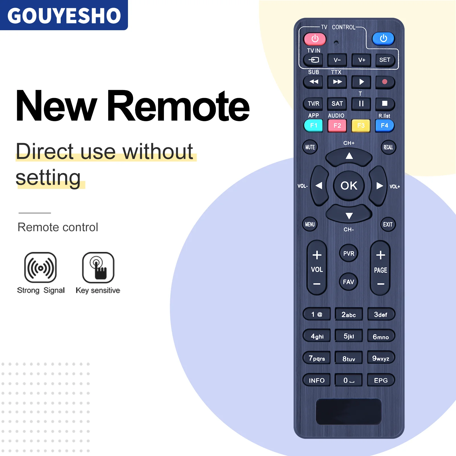 New Remote control for ANFEL TV BOX DVB-T2 HD Decoder T265 Hevc H265 DIGIQUEST VARI MODELLI (TLC Q10 - Q20 - Q30 - TI9 XSD 2.1)