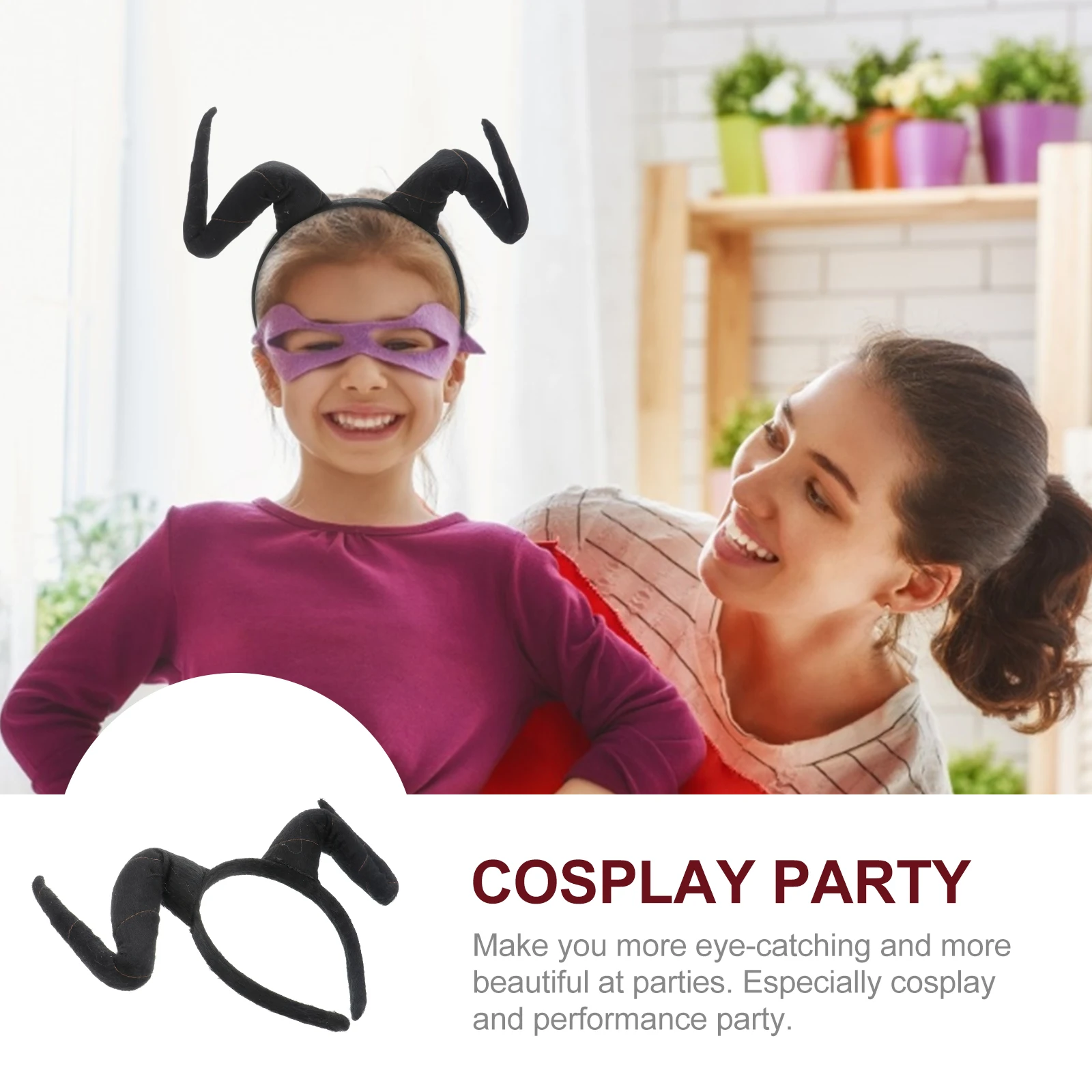 

Simulation Horn Headband Hairband Satyr Antelope Antlers Fashion Headdress Cosplay Party Supplies Unique Design Lightweight