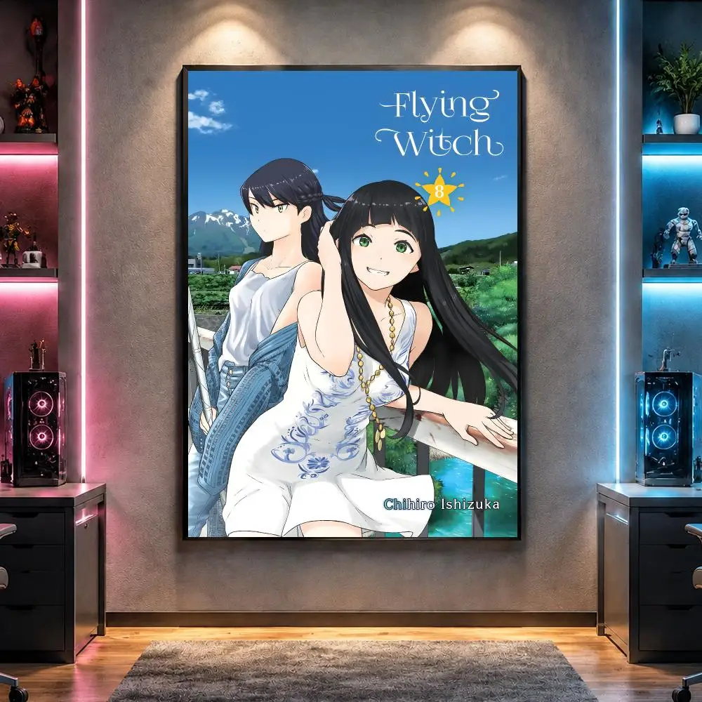 Anime F-Flying Witch Cozy Fantasy Poster Wall Art Bedroom Living Room Dorm Bar Cafe Gym Studio Home Decor Gifts