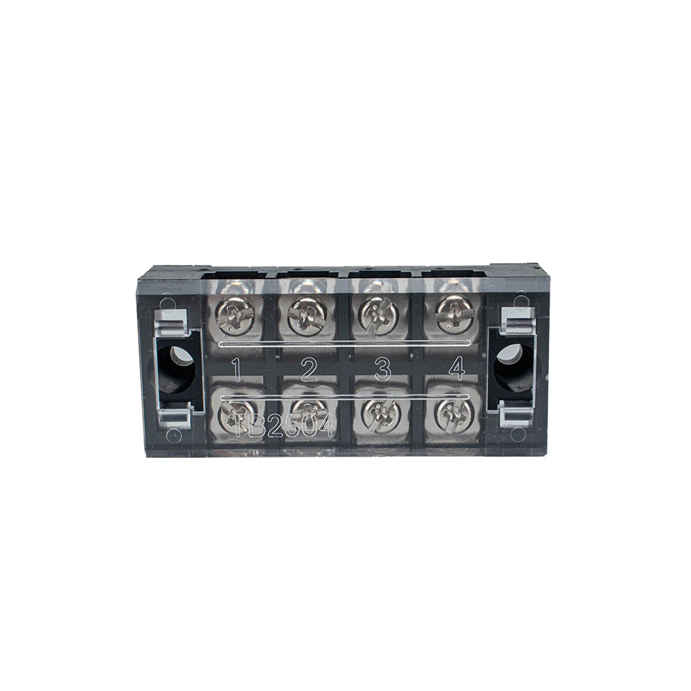 

5 set 4P Dual Row Screw Terminal Block 25A Terminal Connector Kit Electrical Wiring 4 Positions Barrier Strip