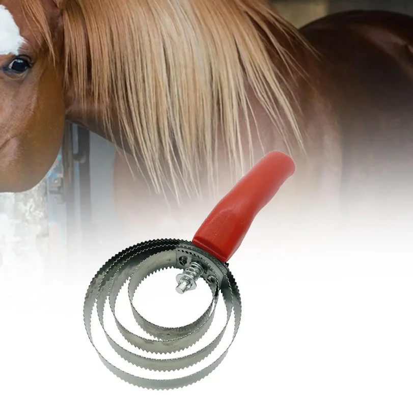4 Rings Curry Comb Horse Grooming Supplies Stainless Steel for Dog Sheep Cow Relieve Itching Pet Hair Removal Brush