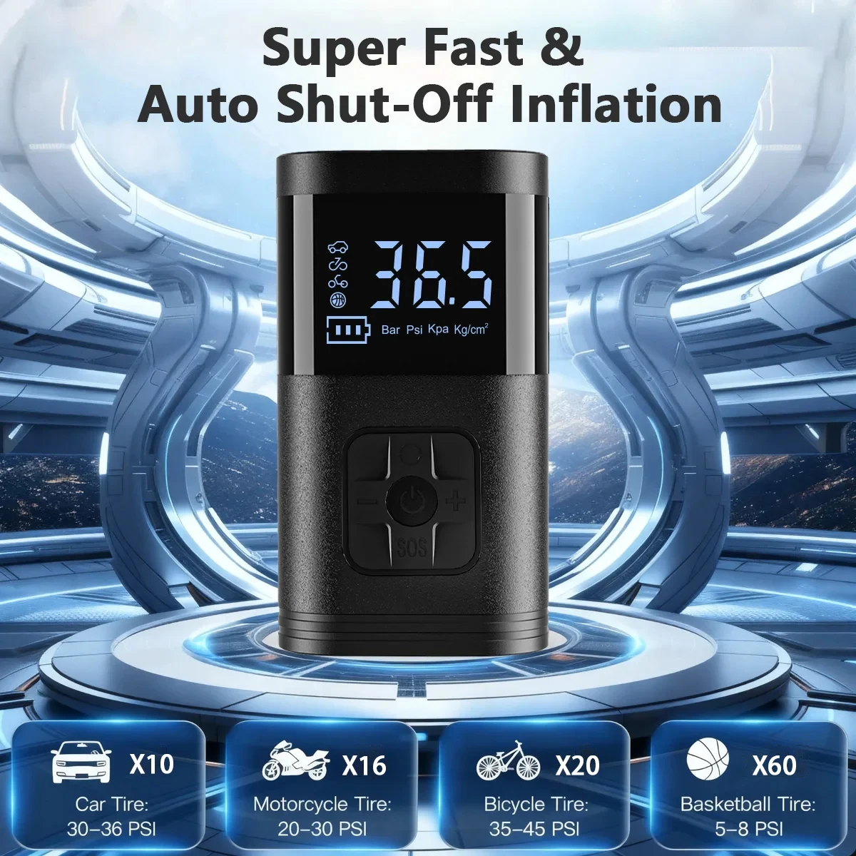 سيارة الانتقال كاتب مع منفاخ الإطارات، بنك الطاقة 1200A Jump Starter مع ضاغط الهواء، جهاز بدء تشغيل السيارة 12 فولت للبنزين 4.0L #3