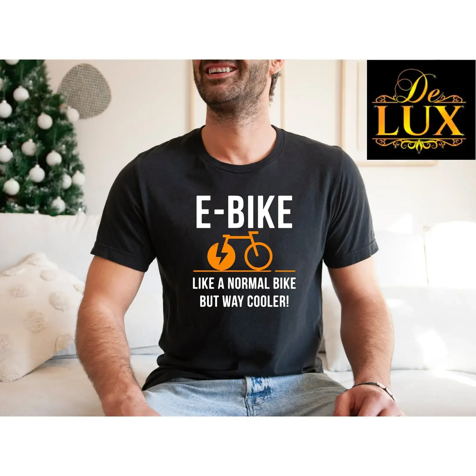 Funny Electric Bike T Shirt Like A Normal But Way Cooler E Lover  vintage Washed Breathable Versatile Top For Everyday Wear