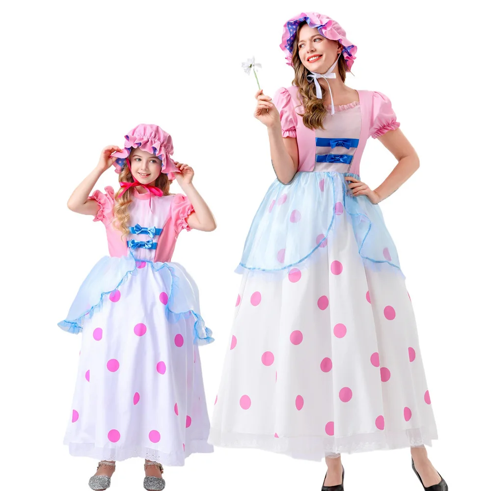 

Toy Story Shepherdess Cos Costume, Anime Character Shepherdess Long Dress Halloween Two-dimensional Performance Costume