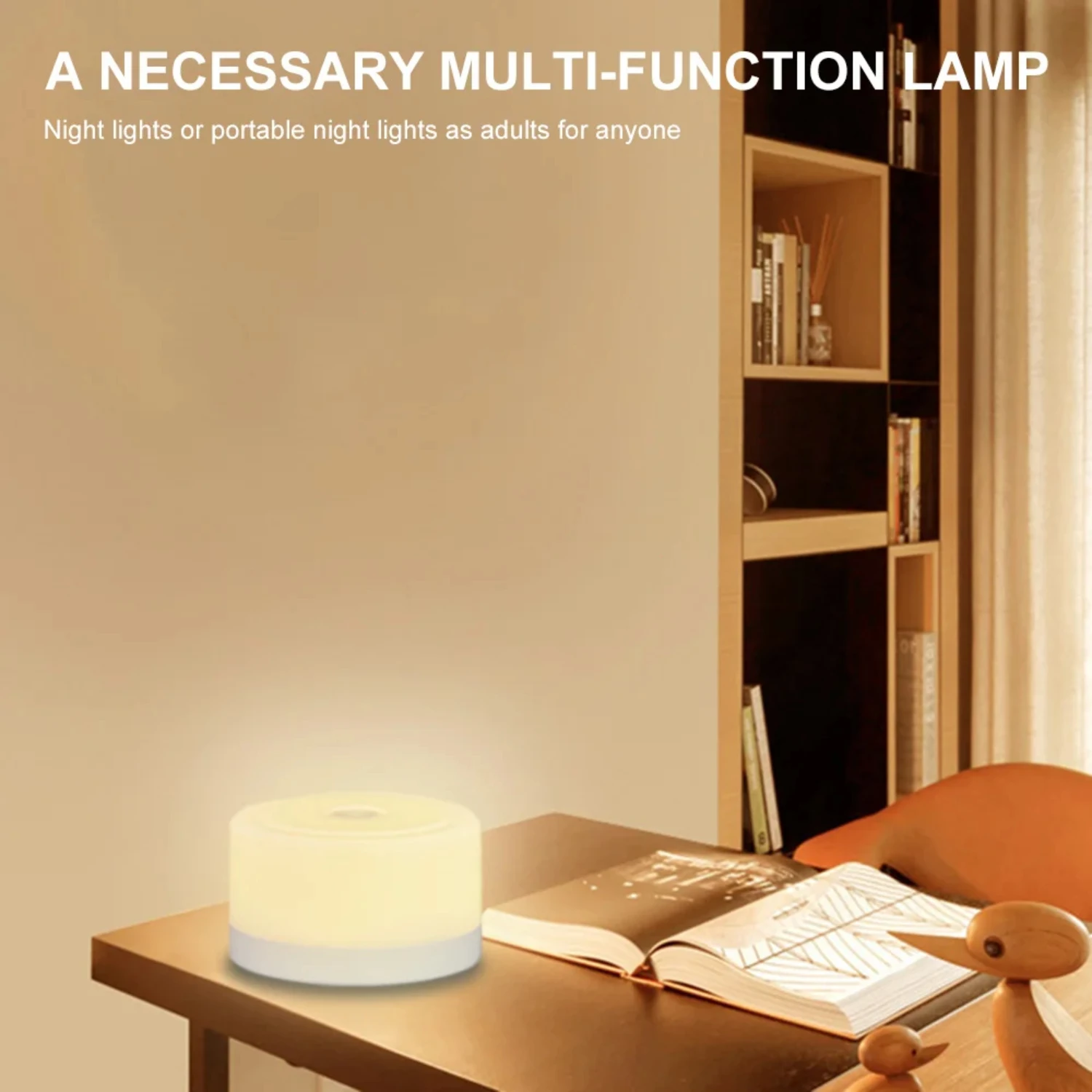 5 Led Mini Night Light Portable Usb Rechargeable Bedside Desktop Table  Lamp   Baby Room Decoration