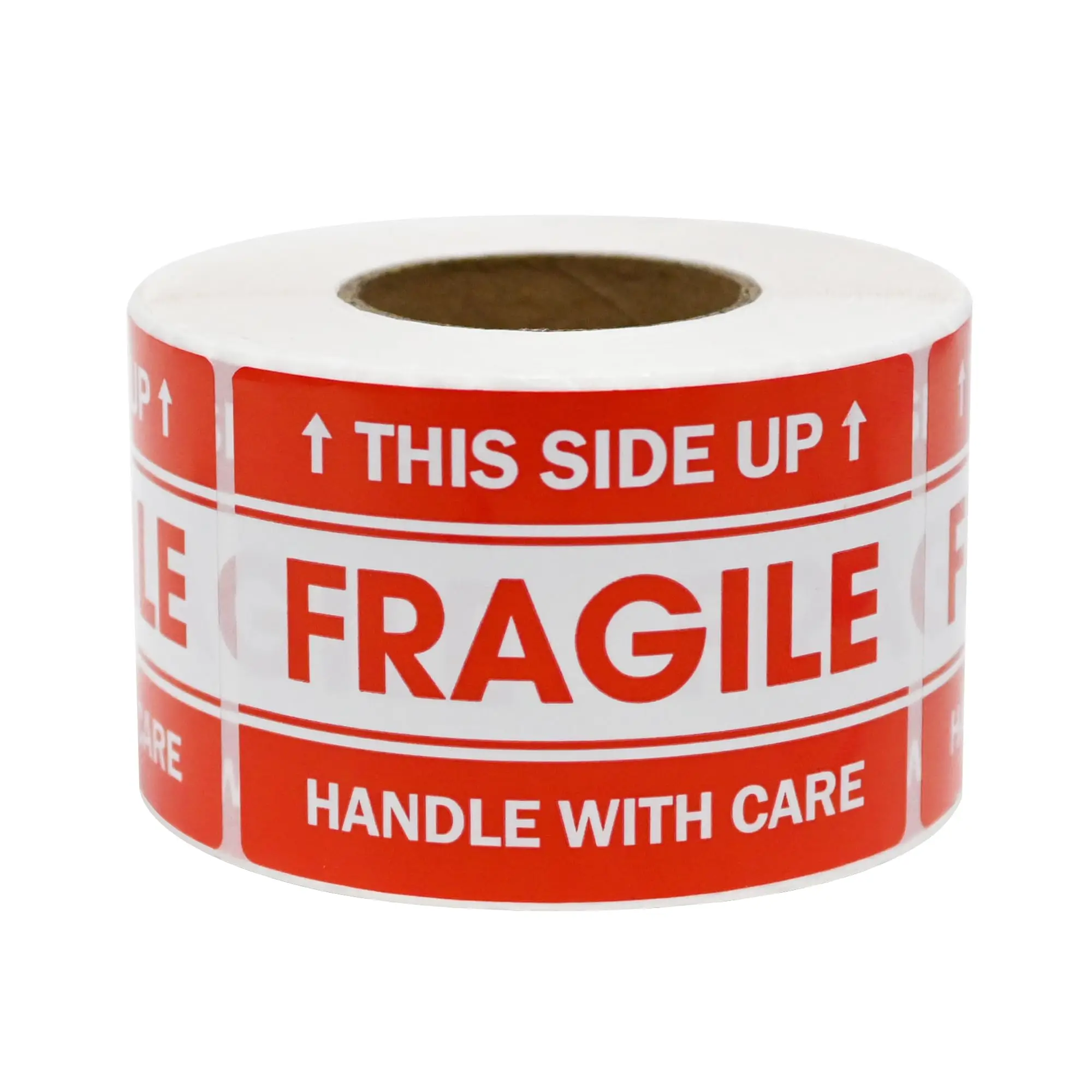 500 Pcs/Roll Fragile Stickers for Shipping and Moving, Take Care to Store Self-Adhesive (Handle with Care,This Side Up)  2