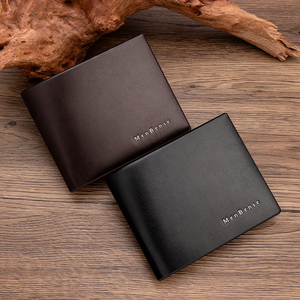 PU Leather Men's Wallet Premium Triple Folding Multi-card Wallet for Men Short Black Wallet Portefeuille Homme Short Purses