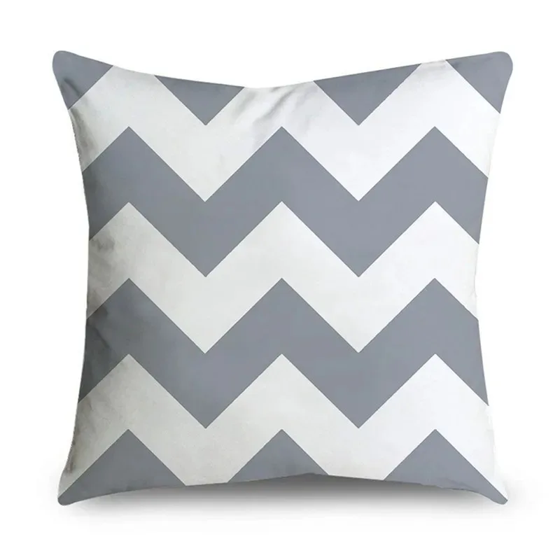 Funda de almohada decorativa con diseño gris Simple, ropa de cama, decoración del hogar, funda de almohada
