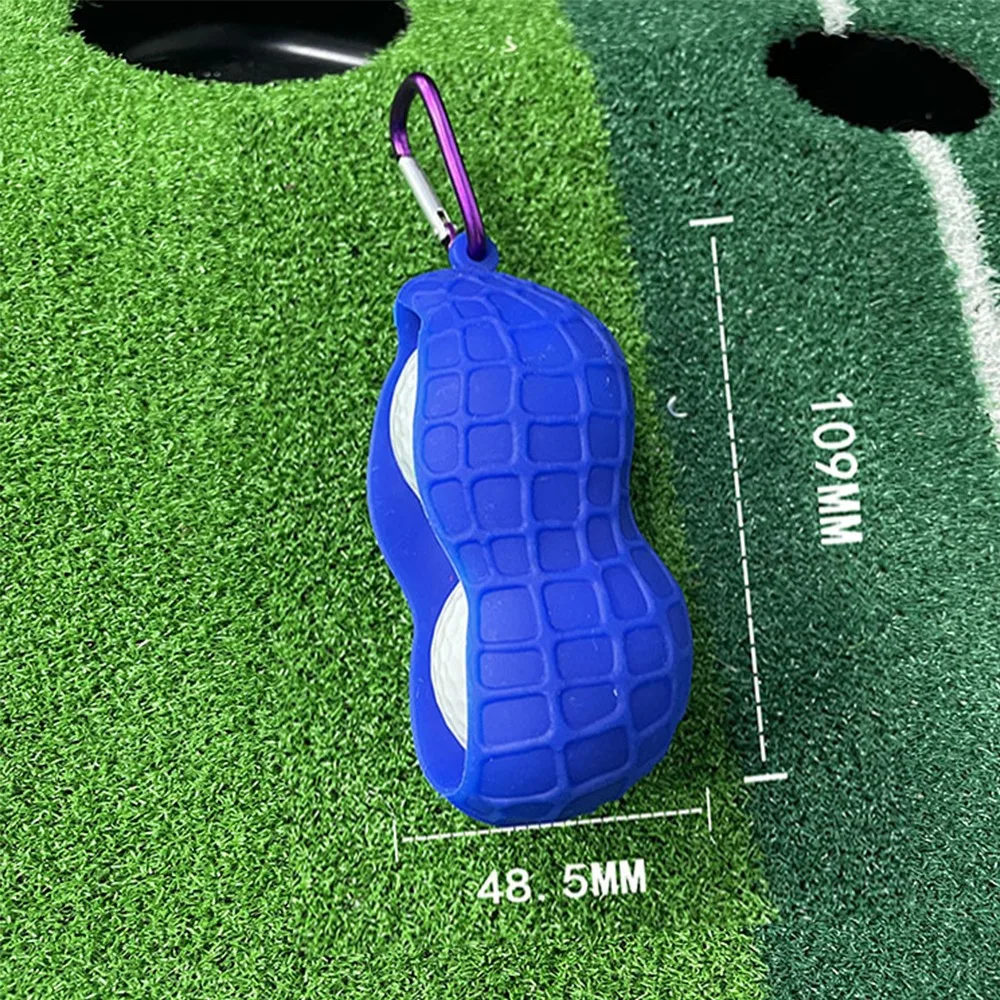 ミニシリコンゴルフボールバッグ,保護ケース,ダブルケース,ウエストホルダー,収納ラック,ゴルフアクセサリー,スポーツアクセサリー