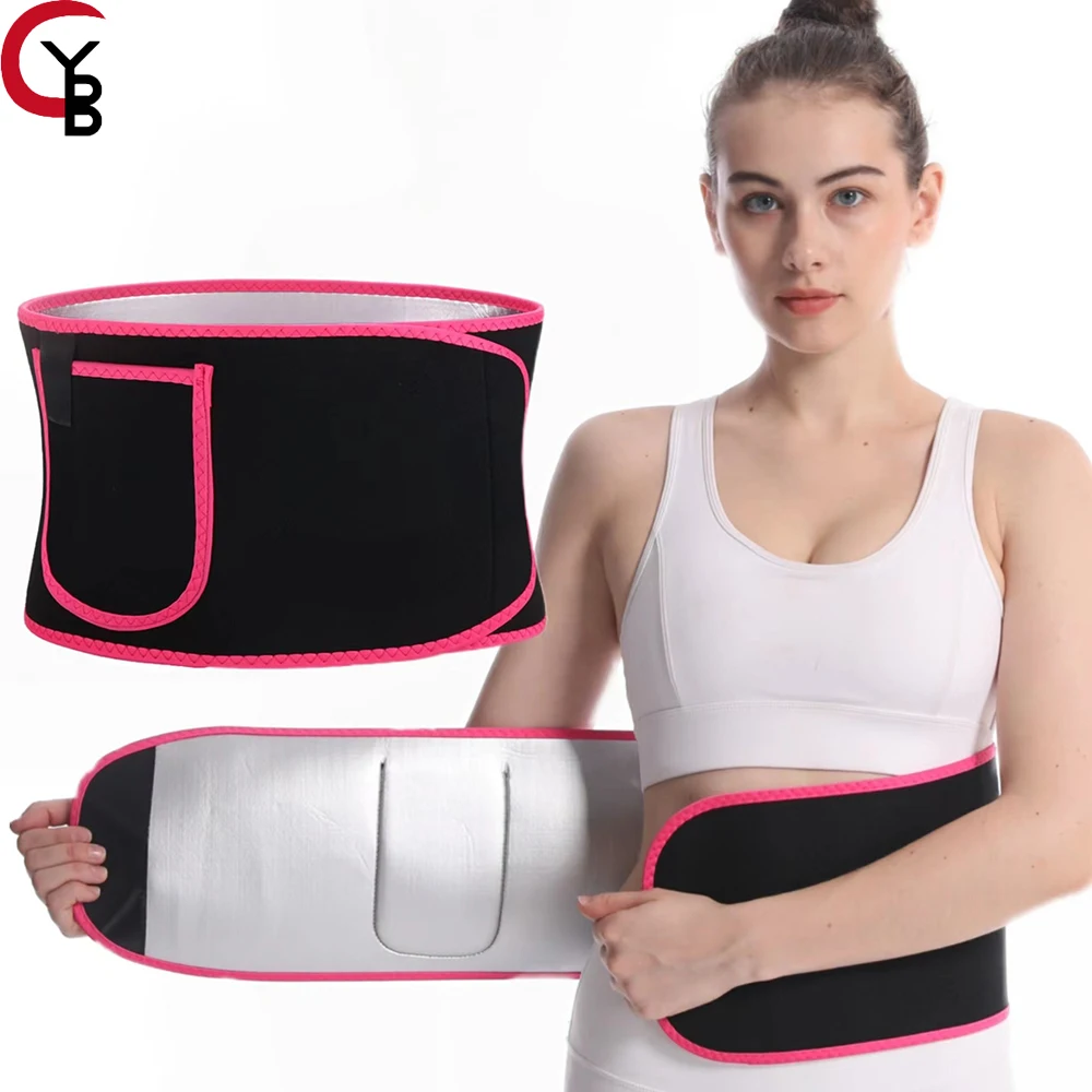 Waist Trainer Belt, Promotes Sweat Wrap Exercise and Fitness Workout Belt, Abdominal Trainer，Phone Pocket