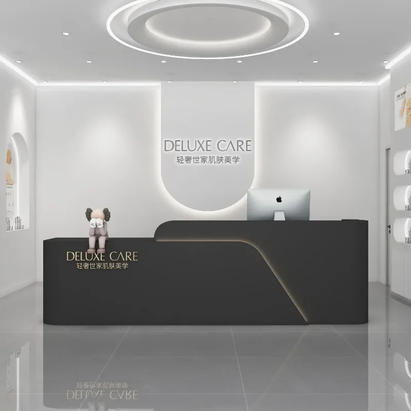 

Barbershop Standing Register Reception Desk Accessories Conference Luxury Simple Reception Desk Modern Mostrador Store Furniture