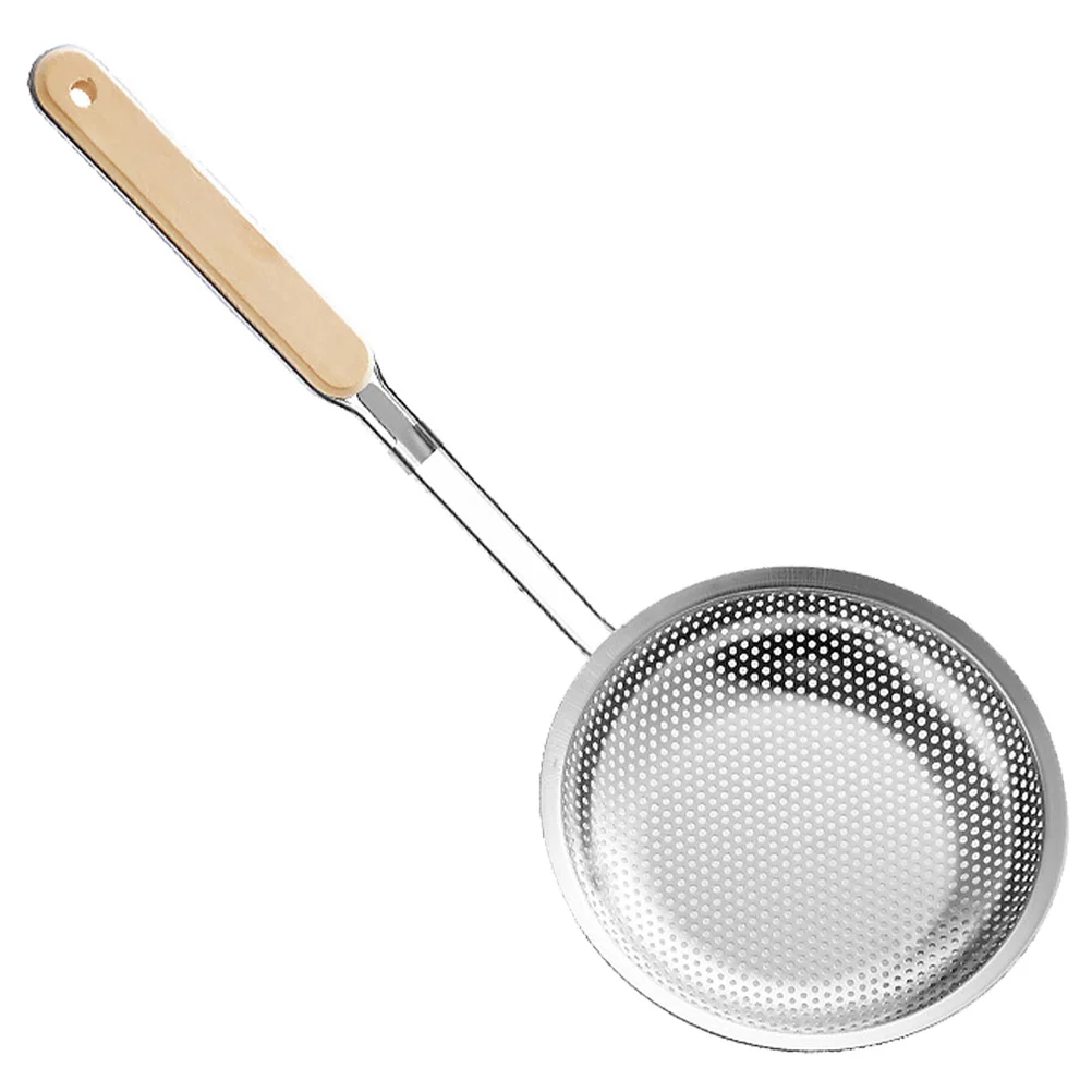 

Heavy Duty Stainless Steel Slotted Spoon Household Kitchen Colander Spoon Long Handle Straining Skimmer for Frying Boiling