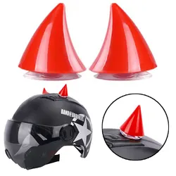 2PCS Motorcycle Helmet Devil Horn Helmet Decoration Cute Cat Ears Decoration Motorcycle Electric Bike Car Styling Decoration
