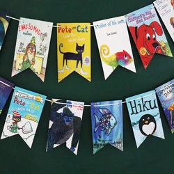 Picture Book Story Flags, Small Colorful Flags, Can Be Hung, 3m Flags on a String, Classroom Decoration, Wall Decoration, String Flags, Fish Tail Flags, Kindergarten Festival Decoration Props