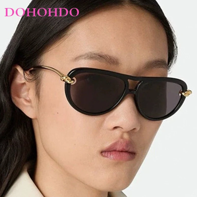 

Fashion Metal Pilot Women Sunglasses New Trendy Brand Designer Men Sun Glasses Outdoor Drive Summer Traveling Female UV400 Gafas