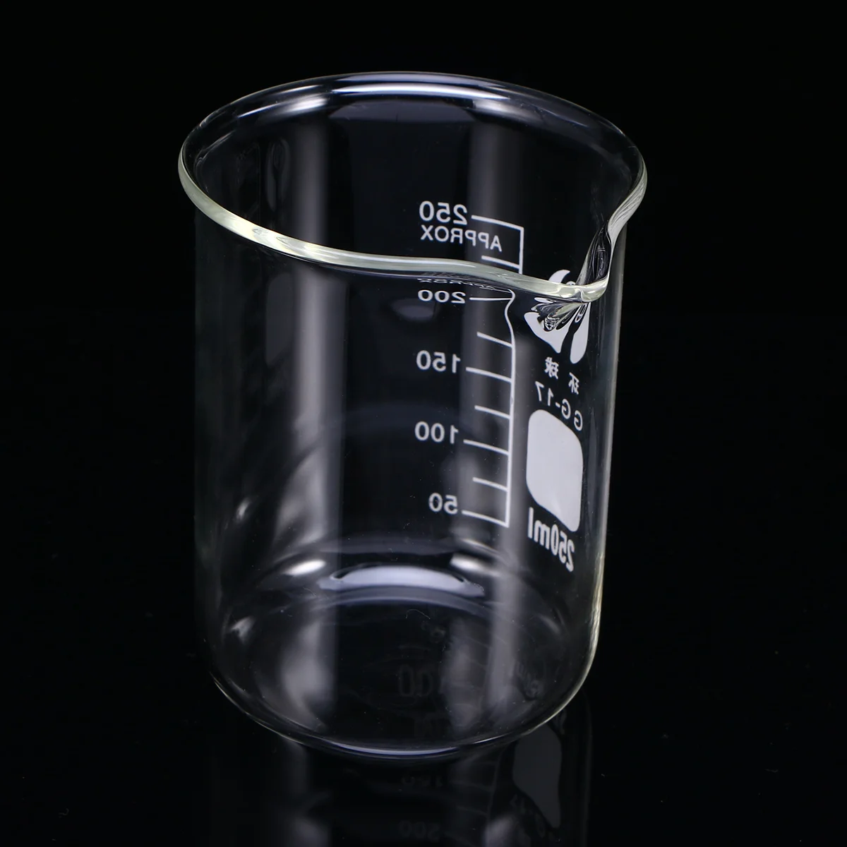 Clear Glass Beaker Measuring Cup 50ml Lab Bakery Kitchen Wide Mouth Graduated Scale Lines Teaching Equipment