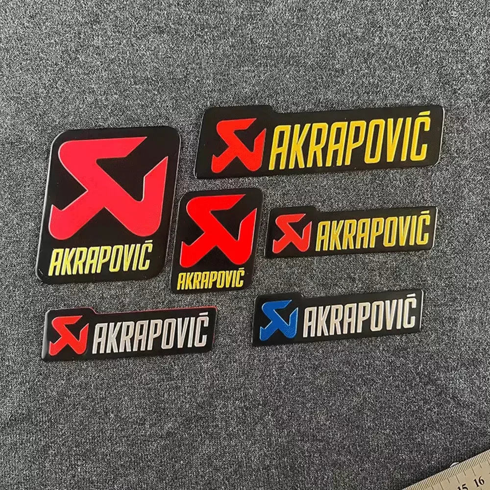 Motorcycle Exhaust Pipe Modification Metal Aluminum Label Decals Personalized Modification Waterproof Decor Stickers