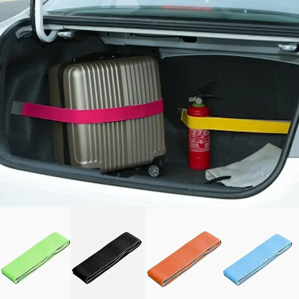 Creative Car Trunk Storage Device Hook Loop Strong Adhesion Fixed Straps Solid Color Baggage Clutter Storage Magic Belt