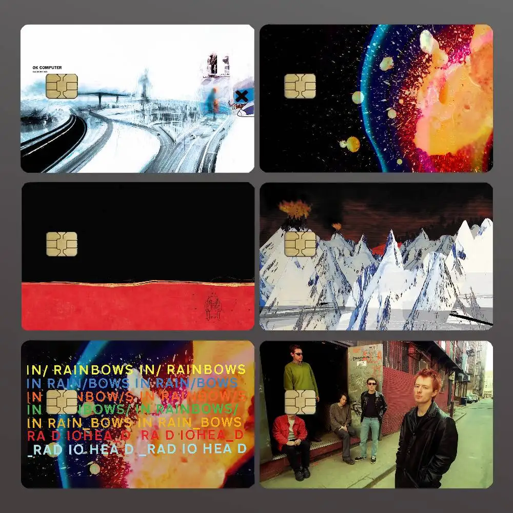 Fashion R-Radio-headES Credit Skin Cover Card Stickers 4PCS Film Bus Pass Front Decoration Bank Debit Waterproof