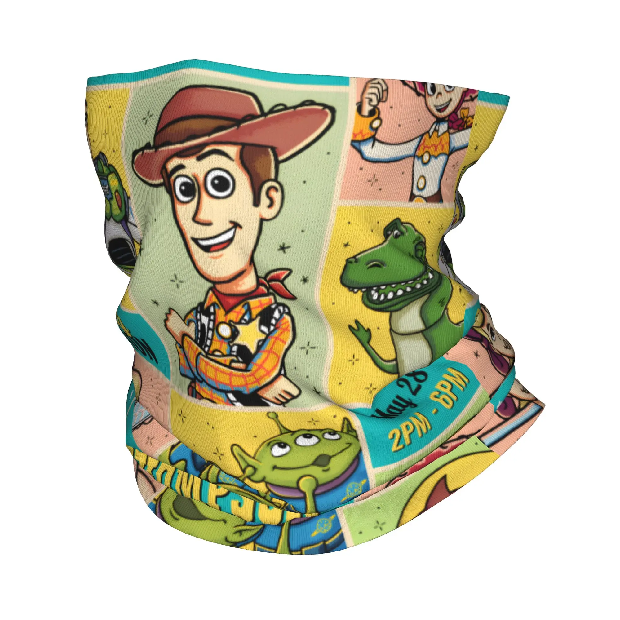 

Cartoon Toy Story Bandana Neck Gaiter for Hiking Hunting Women Men Wrap Scarf Headband Warmer Face Scarf Cover