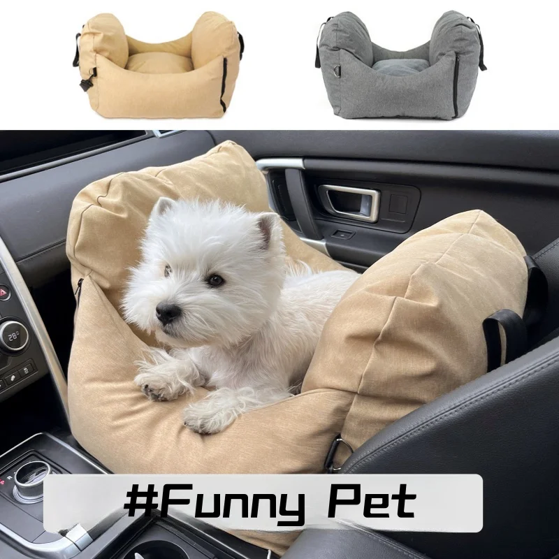 

multipurpose Dog's bed and Sofa vehicle-mounted Bed Pet's safety seat with collar buckle fully detachable easy clean keep warm