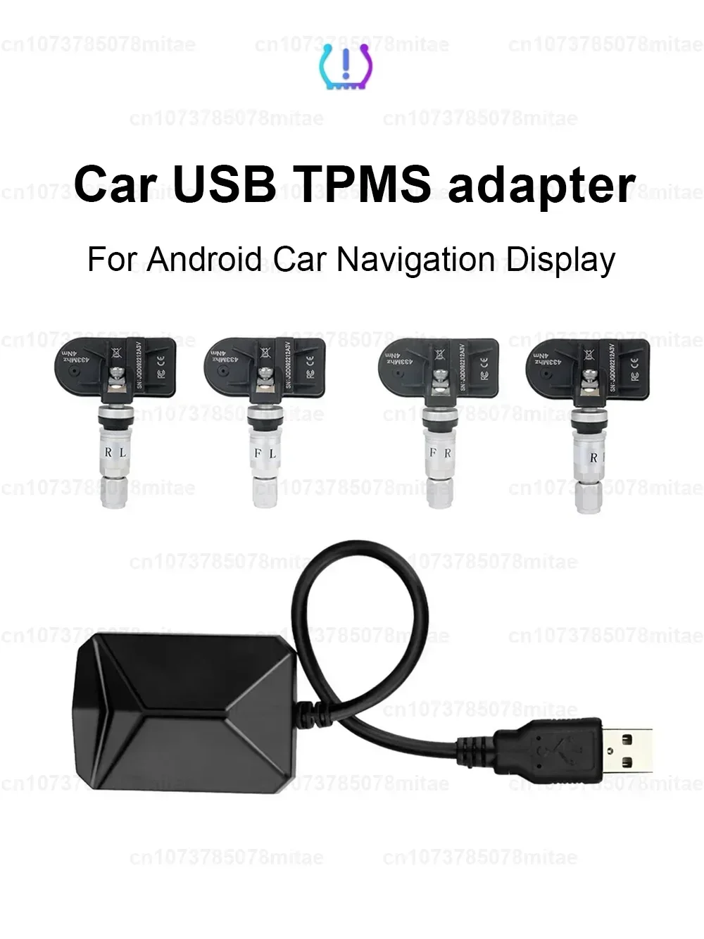 

USB Android TPMS Tire Pressure Monitoring System 5V Internal External For Android Car Radio Navigation Display Alarm System