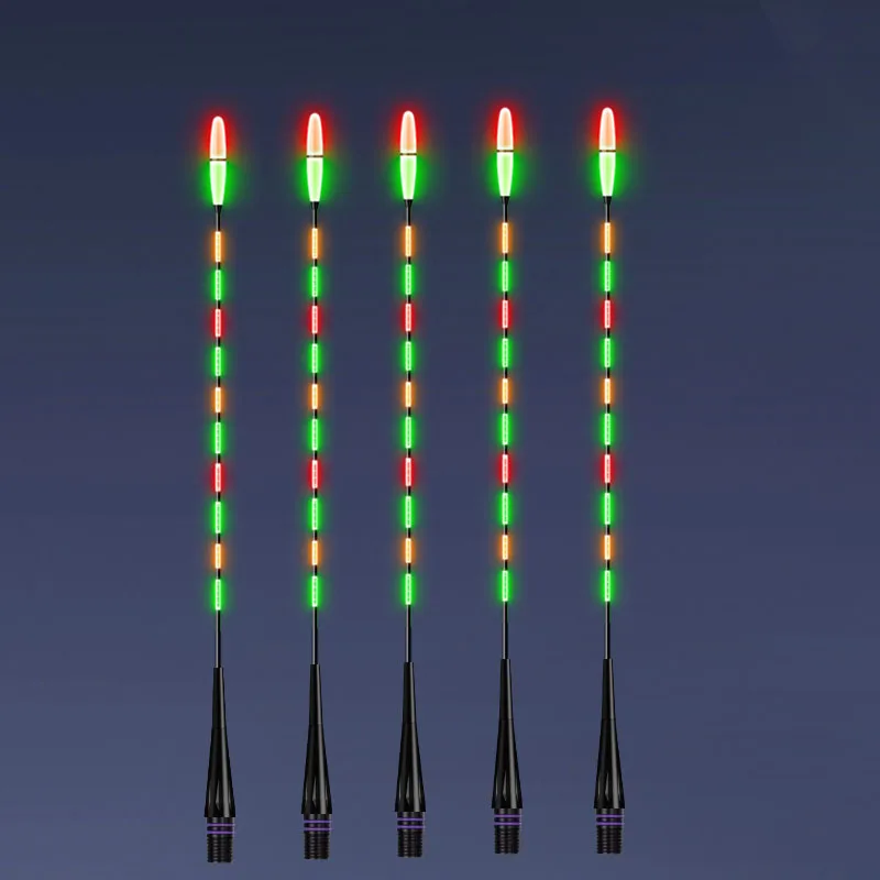 WLPFISHING 5pcs/Lot DIY Optical Fiber High Brightness LED Luminous Electric Bobber Fishing Float Accessories Tackle