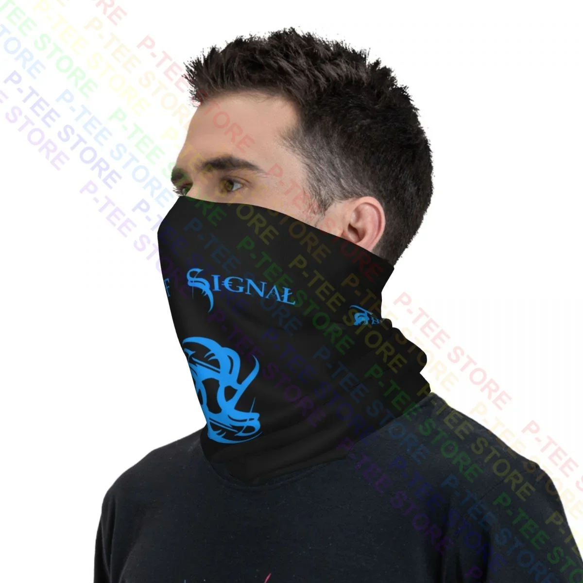 Threat Signal Fear Factory Chimaira Arkaea Meshuggah Neck Gaiter Bandana Scarf Face Mask Simple