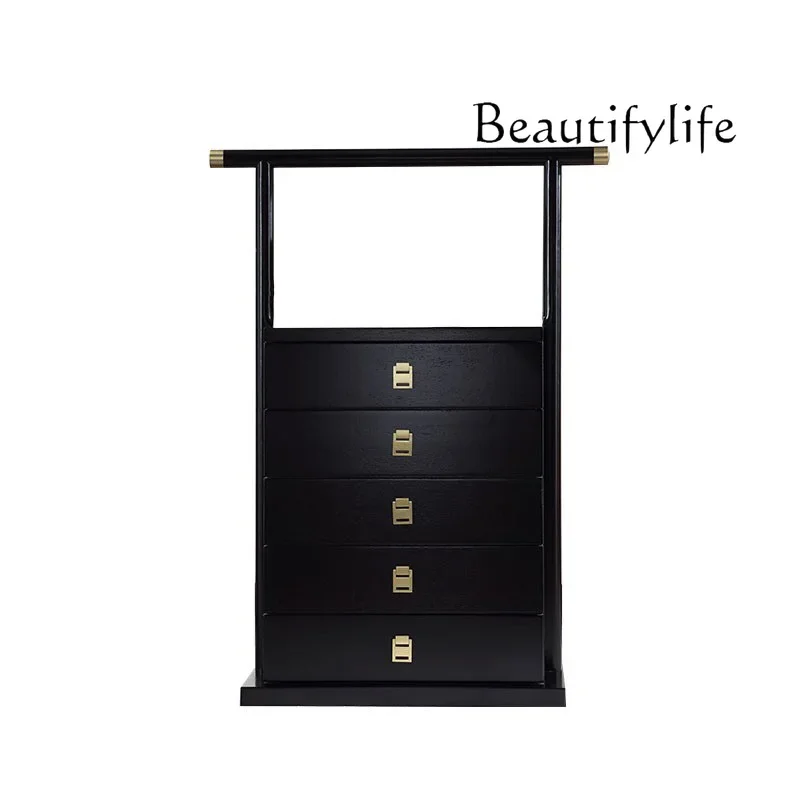 

Modern new Chinese red sandalwood all solid wood carrying box, drawer type chest of drawers storage locker, three-bucket cabinet
