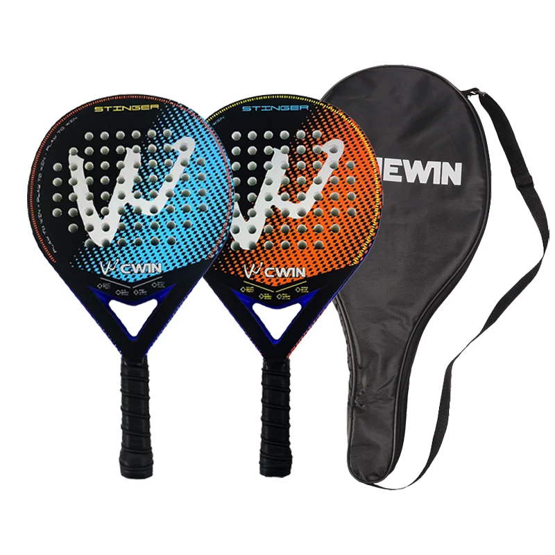 Raqueta Elite Padel de fibra de carbono con tecnología de núcleo EVA para máxima potencia y equipo deportivo de precisión