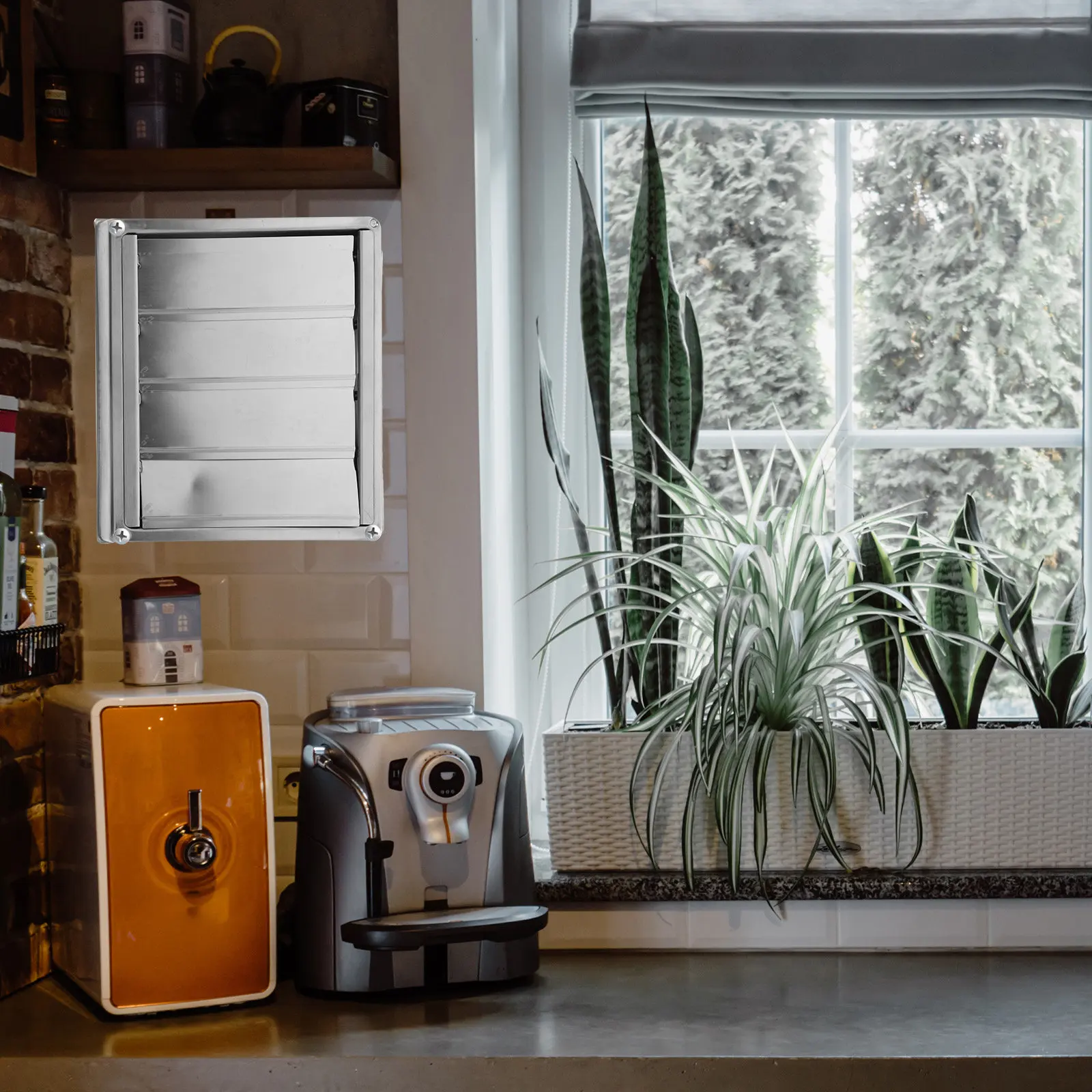 

Наружная вентиляционная решетка из нержавеющей стали для сушилки, защита от ветра и дождя, подходит для кухни