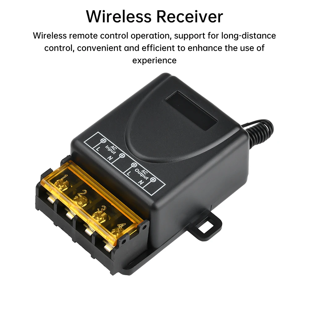 AC 85-250 В 40A беспроводной пульт дистанционного управления RF передатчик приемник ВКЛ/ВЫКЛ релейный контроллер для водяного насоса светодиодные фонари 433,92MH