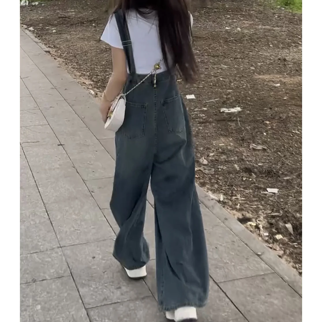 

Повседневные летние женские комбинезоны для колледжа, удобная драпированная одежда, вертикальная одежда Mori Orangepink, художественная стирка, женские подтяжки по индивидуальному заказу