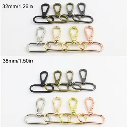 10Pcs 1.26/1.5inch Bag Strap Hook Buckle 32/38mm Oval Swivel Lobster Clasp Hanger Snap Hooks Key Chain Trigger Buckles Accessory