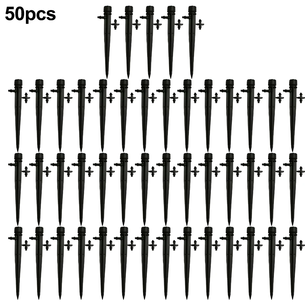 50pcs Sprinklers Degree Ground Plug Adjustable Drip Head Flow Irrigation Drippers For 4mm/7mm Tube Irrigation System Parts