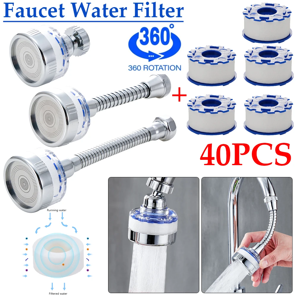 Küchen armatur Wasserfilter 360 ° Spüle Filter Druck Waschbecken Wasserhahn Wasserfilter Universal Wasserhahn Belüfter Bad zubehör