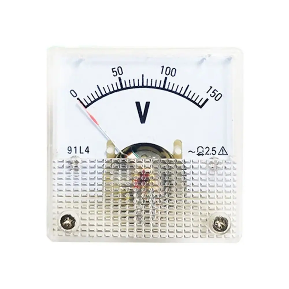 

91L4 Voltage Meter Square Portable Pointer Type DC Voltmeter DC 0-250V Analog Volt Pointer Needle Analog Panel Voltage Gauge