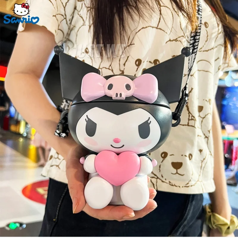 Sanrio Kawaii Kuromi kubek na wodę kreskówka wiadro popcornu Anime słodkie plastikowe przenośny czajnik dziewczyny uczeń piękne prezenty dla