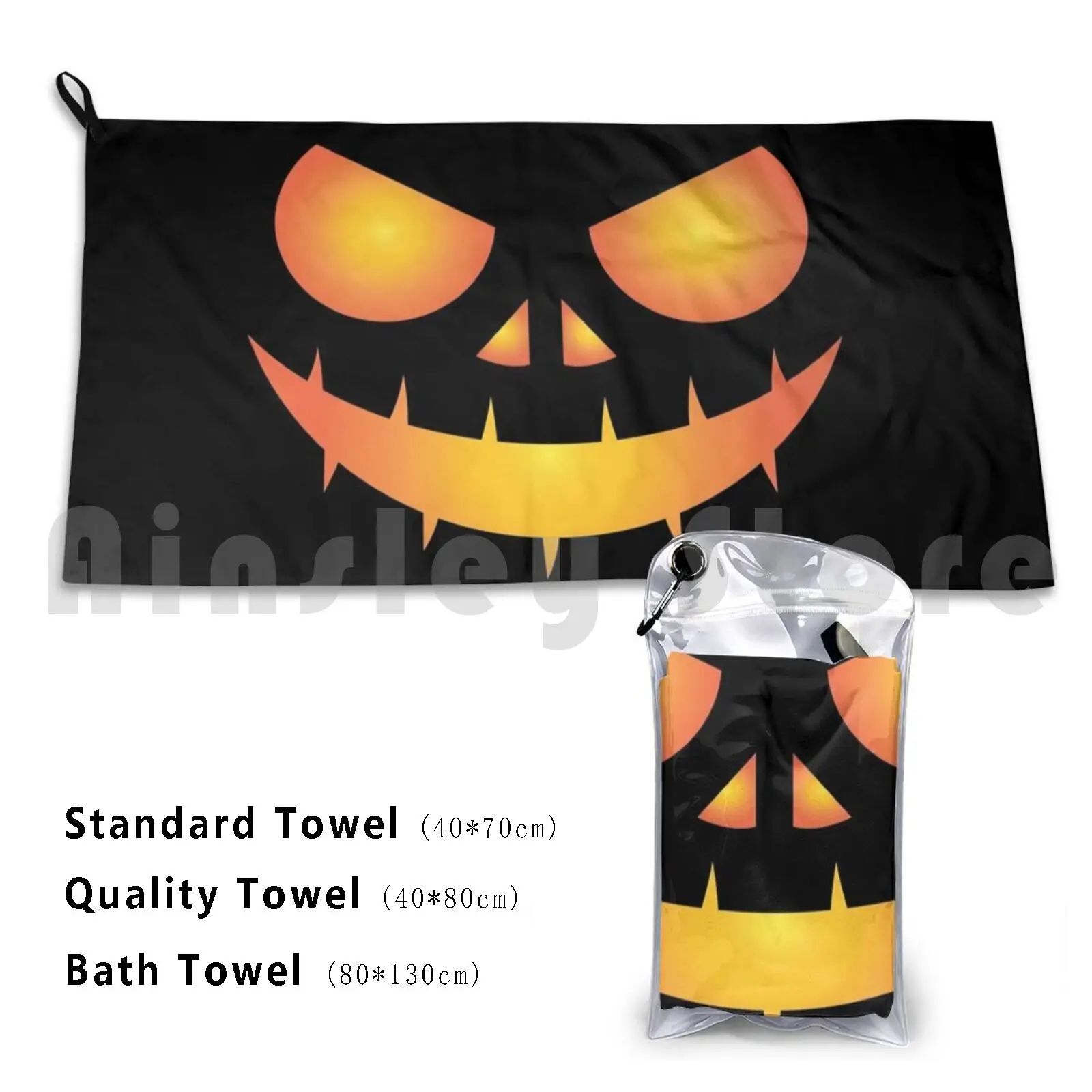 Towel Pumpkin Head 2 Hat Pumpkin Halloween Horror Hydro Strawberry Cow