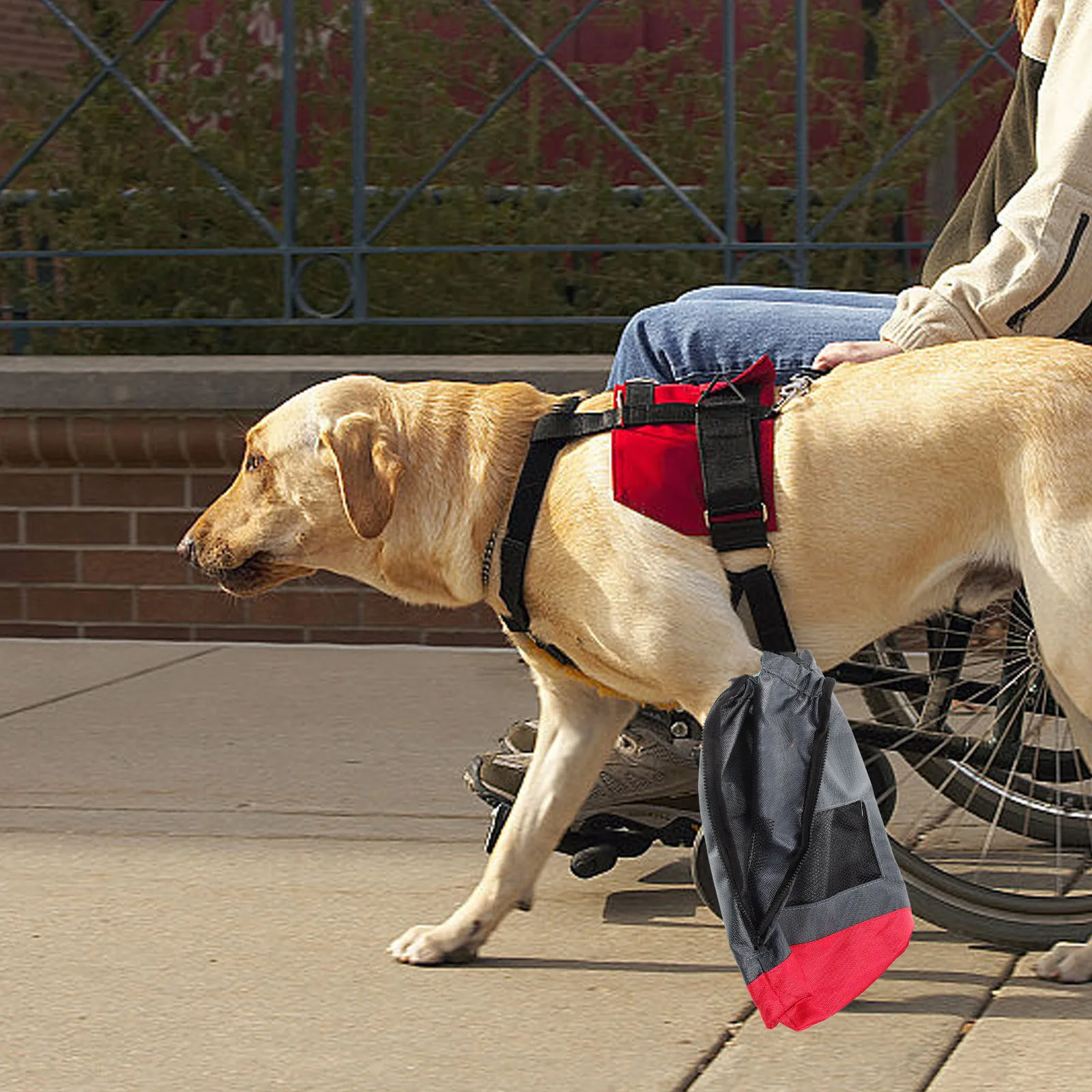 

Dog Protective Bag Breathable Mesh Panel Anti-Wear Apparel for Paralyzed Pets Closure - Size S