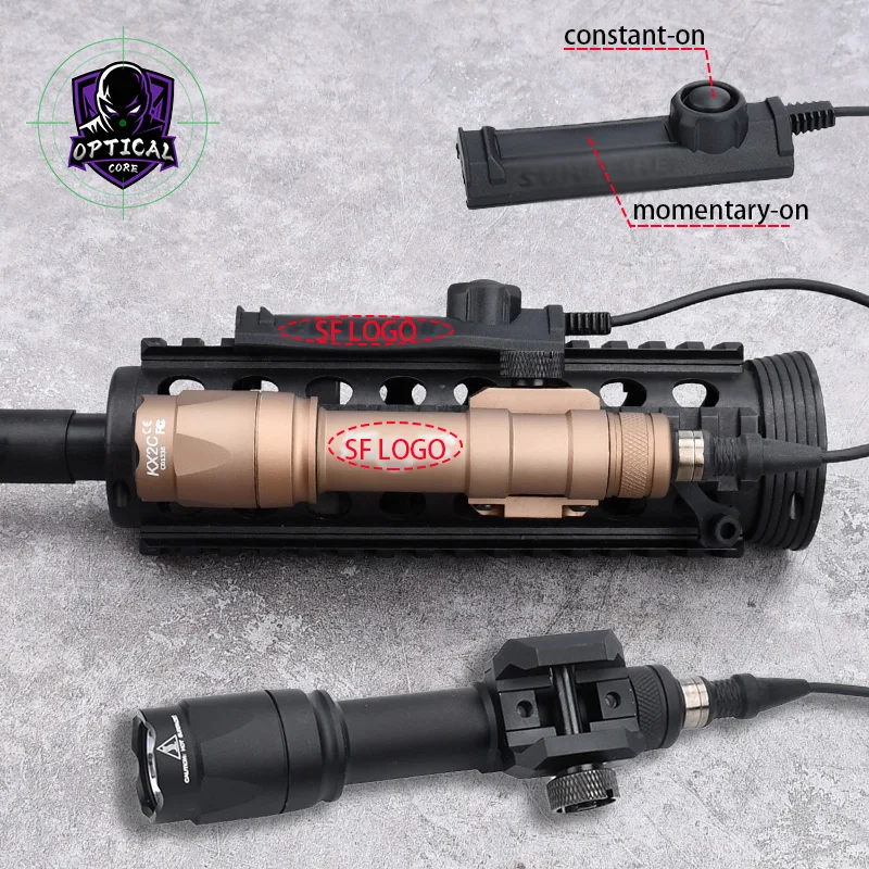 

Tactical Surefir M300A M600C Scout Light Metal LED Flashlight With Dual Pressure Button Switch SF Plug Hunting illumination Lamp
