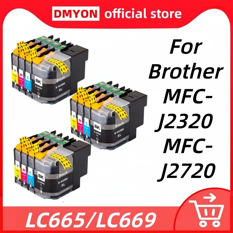 4PCS 665 669 For MFC-J2320 Ink Cartridge LC669 XL Compatible For Brother MFC-J2720 printer Ink Cartridge LC665XL