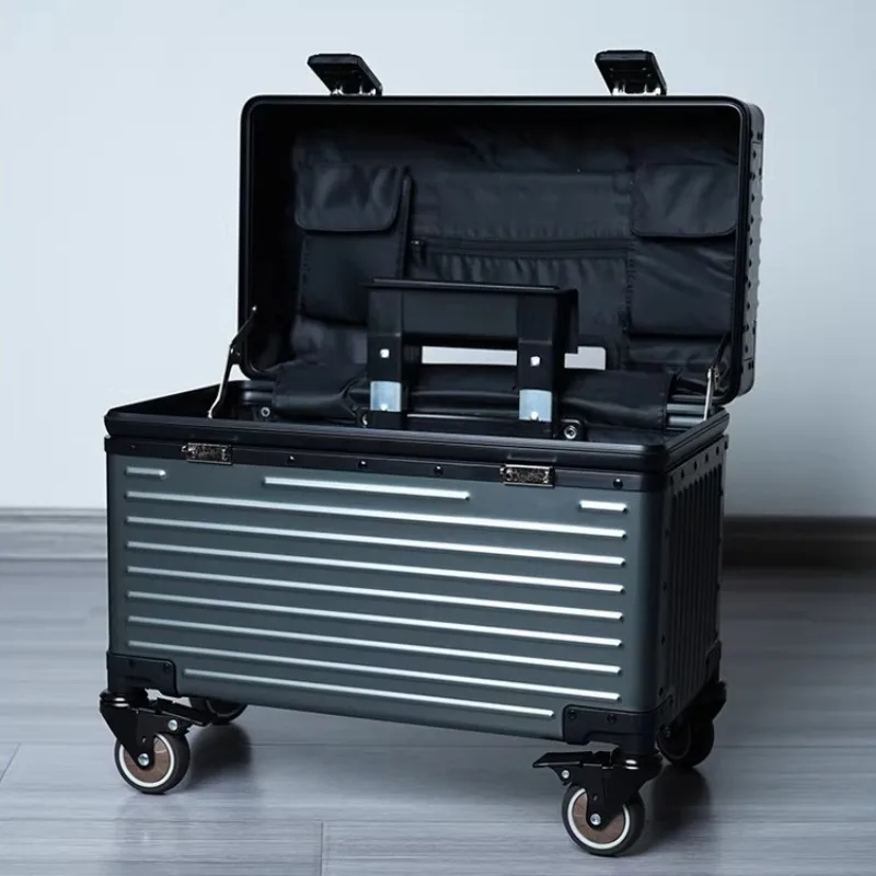 

Aluminum-magnesium Alloy Tool Case Wheels Photographic Equipment Protection Storage Box Thickened Stable Tools Packaging Case