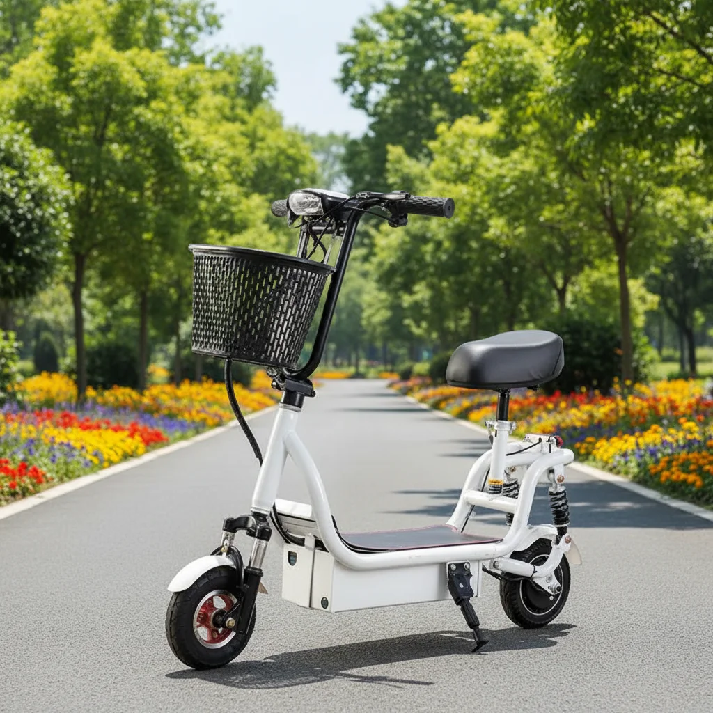 New 500W Foldable E-Scooter for Adults Dual Drive Electric Roller with Seat Bluetooth and Sensor Smart Features