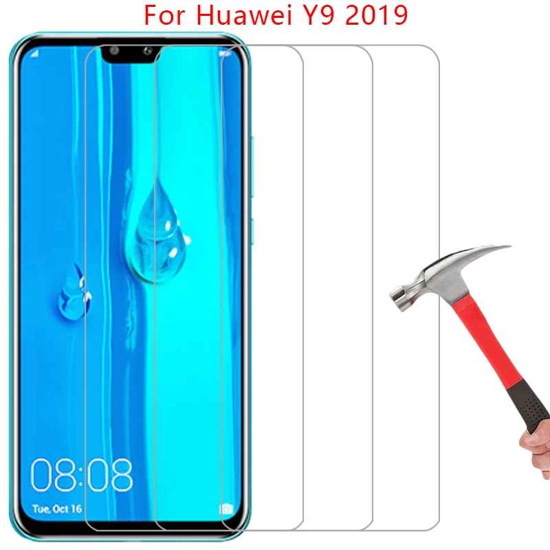 tempered glass for huawei y9 2019 phone case huaweiy9 y 9 9y y92019 back cover 360 huawey huwei hawei huawi huawe huwaei hauwei