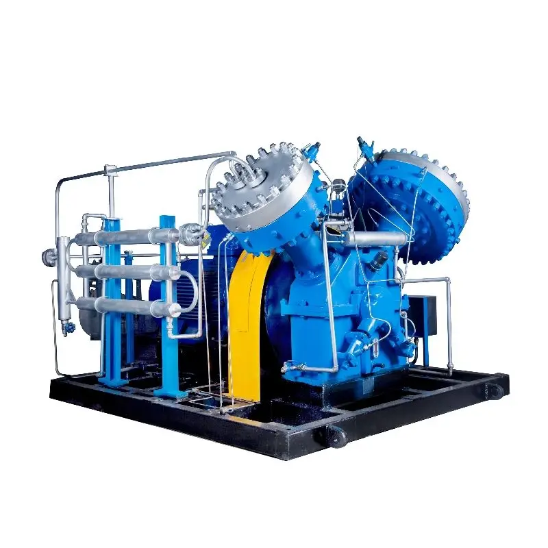 Cylinder Filling and LO2 Tank Vaporizing Pressure Boosting Small Flow Capacity Compressor System