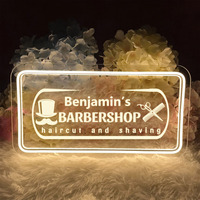 1PC Square Shape Nutcracker and Scissors Personalized Name USB Power Neon Night Lamp Acrylic Lamp for Party Decor Gift for Frien