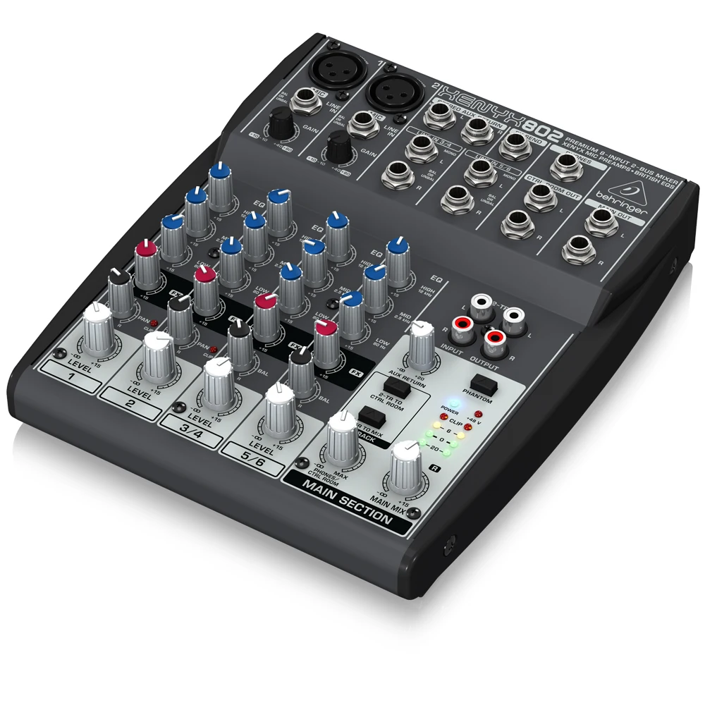 Premium 8-Input 2-Bus Mixer with XENYX Mic Preamps and British EQ