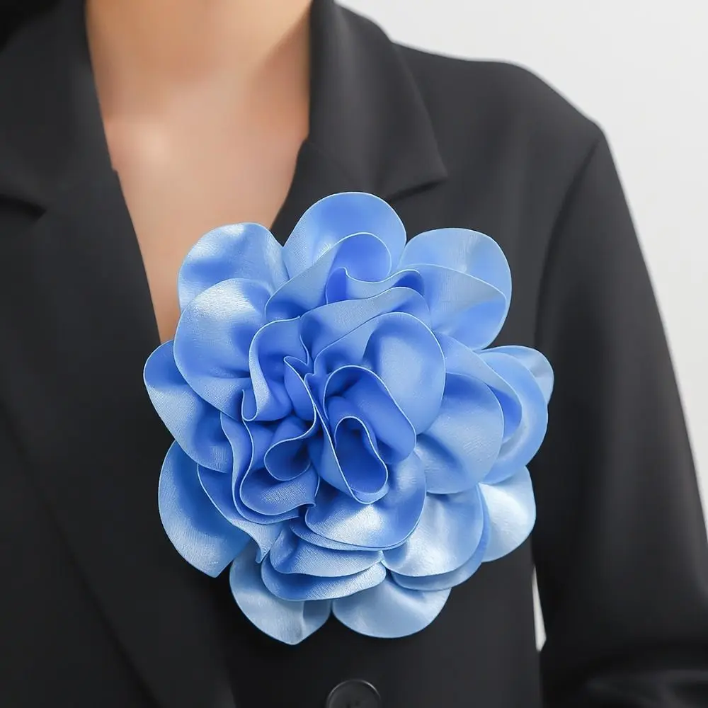 Fashion 20CM Brooch French Satin Lapel Pin Large Flower Ornamental Pin